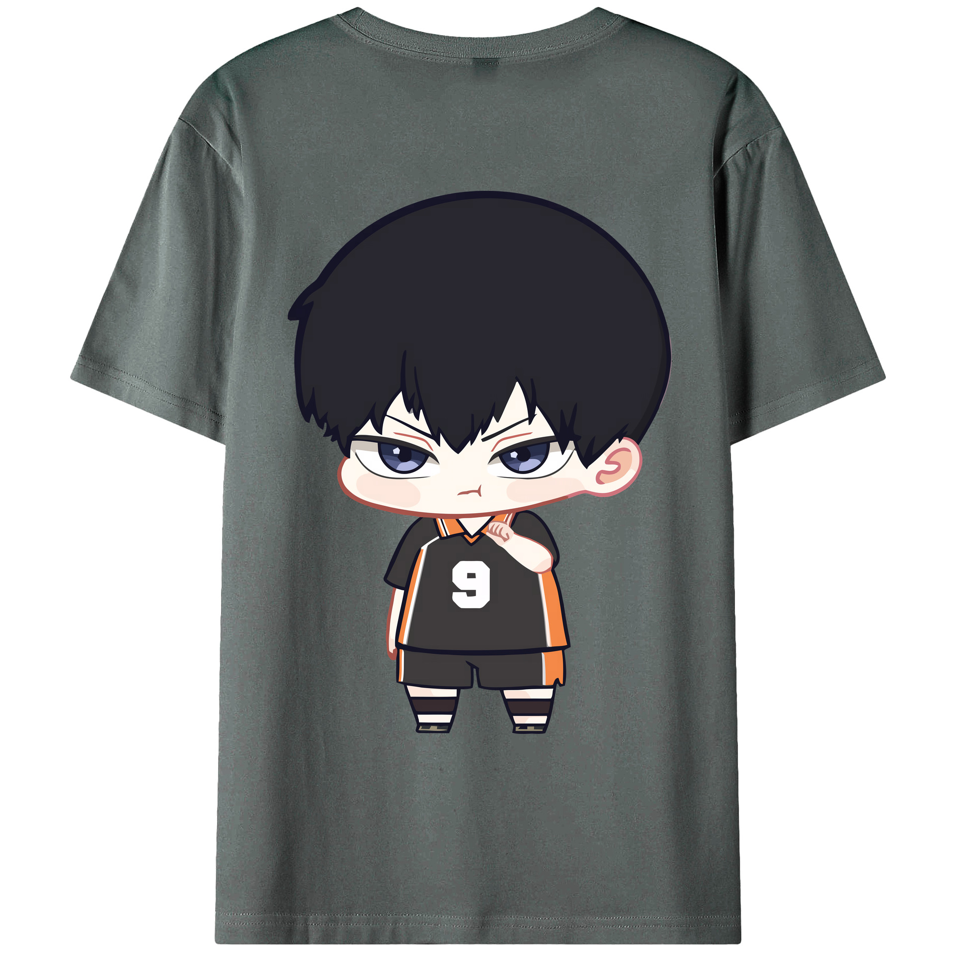 （画像用） ハイキュー!! Haikyu!! 綿100％ メンズ半袖Tシャツ（バックプリント） 通気性